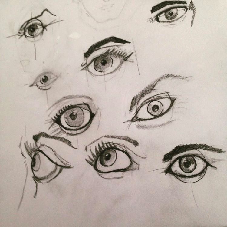 Ballpoint Eye Sketch :3 having tons of fun drawing different eye designs  and decorating them : r/sketches