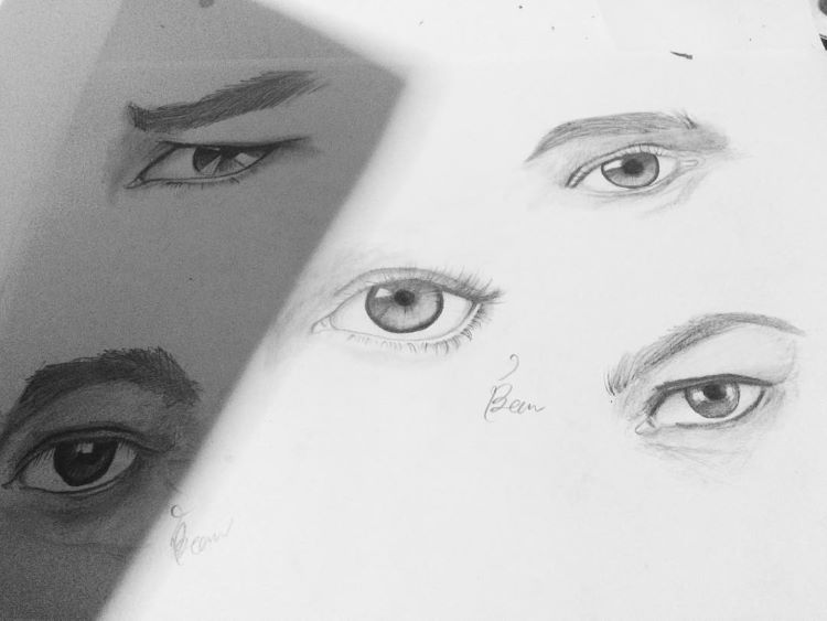 Sketchbook full of eyes