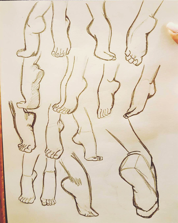 Random feet sketches