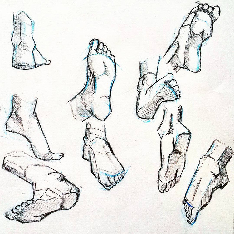 65+ Drawings Of Feet Sketches & Anatomy Studies