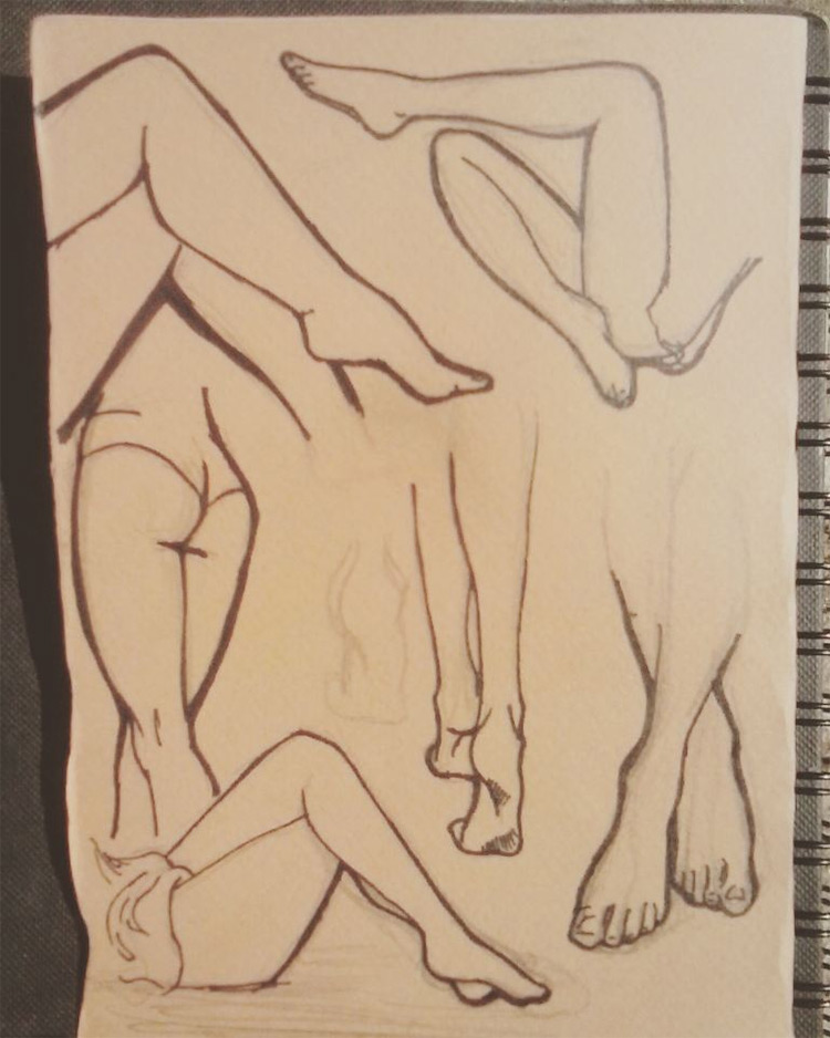 Sexy legs and feet for drawing practice