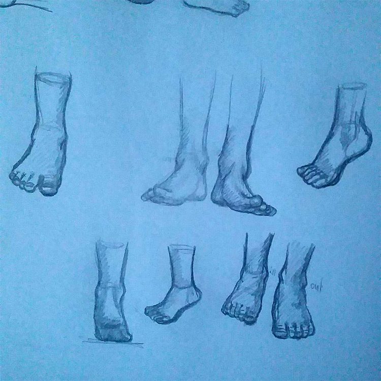Simple feet sketches