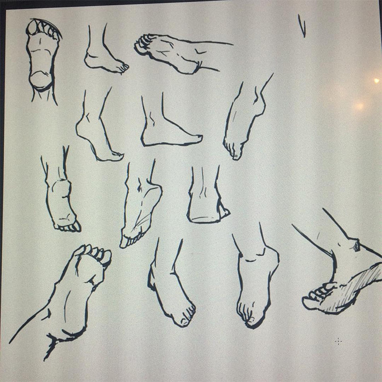 Dark feet drawings done digitally