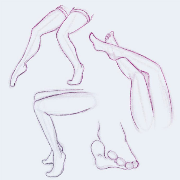 How to Draw Feet | SketchBookNation.com