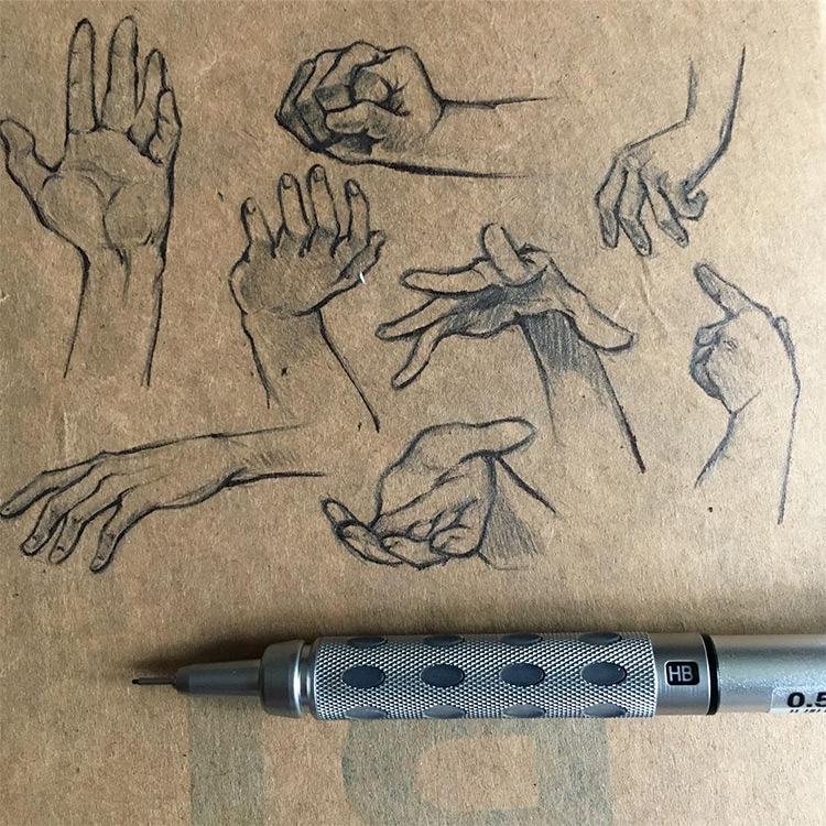 100+ Drawings Of Hands: Quick Sketches & Hand Studies