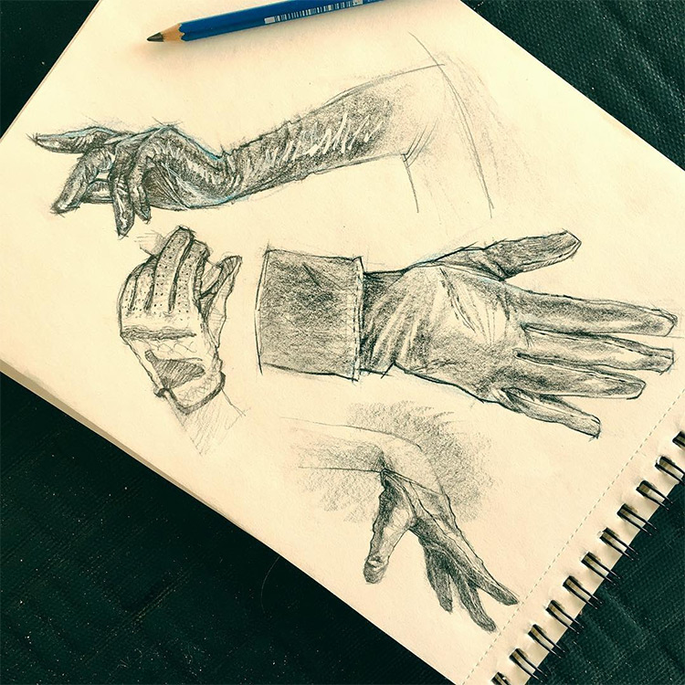 Dark hands sketches