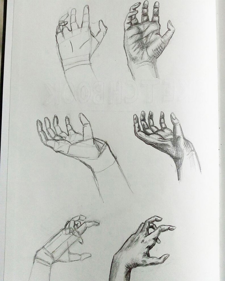 100 Drawings Of Hands Quick Sketches Hand Studies