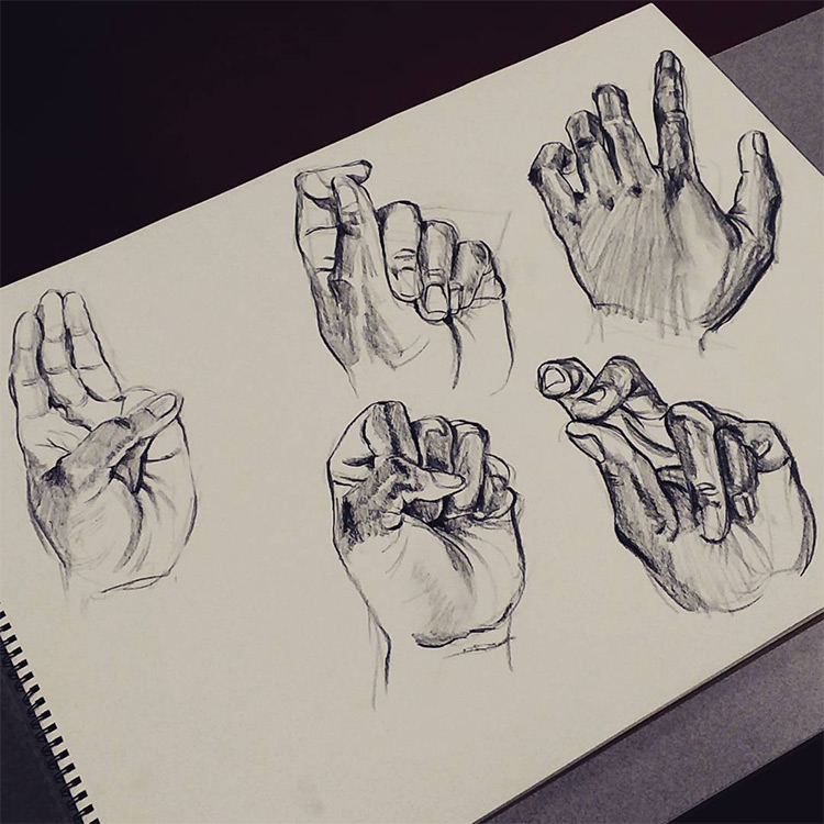 100+ Drawings Of Hands Quick Sketches & Hand Studies