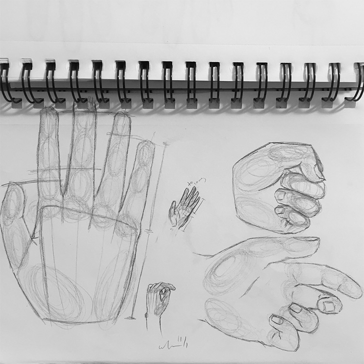 100 Drawings Of Hands Quick Sketches Hand Studies