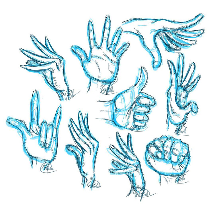 hands sketches