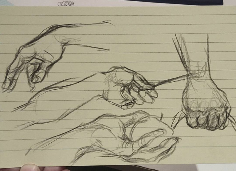More sketchbook hands