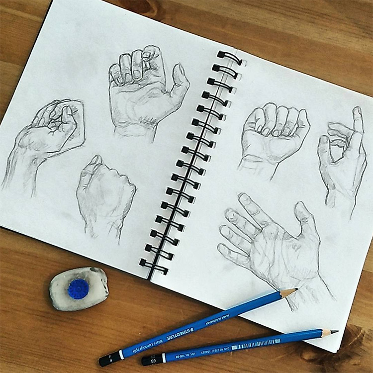 100+ Drawings Of Hands Quick Sketches & Hand Studies