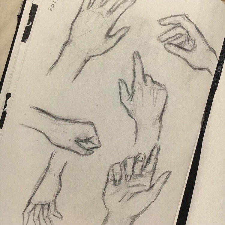 100 Drawings Of Hands Quick Sketches Hand Studies