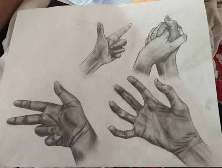 how to draw a realistic hand