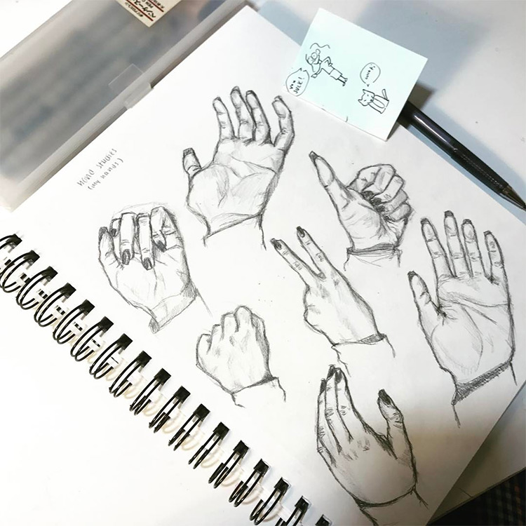 100 Drawings Of Hands Quick Sketches Hand Studies