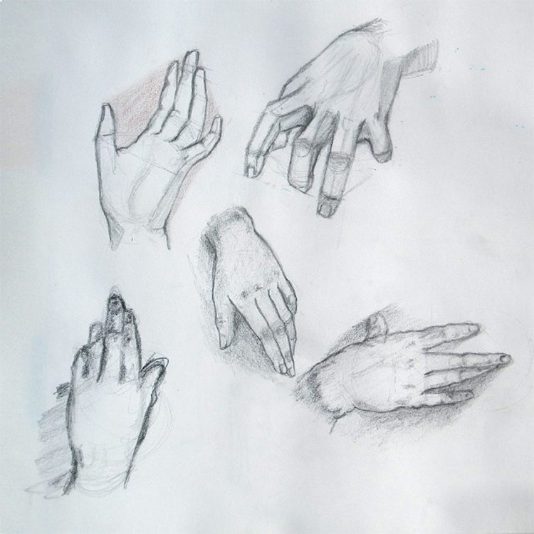 100 Drawings Of Hands Quick Sketches Hand Studies