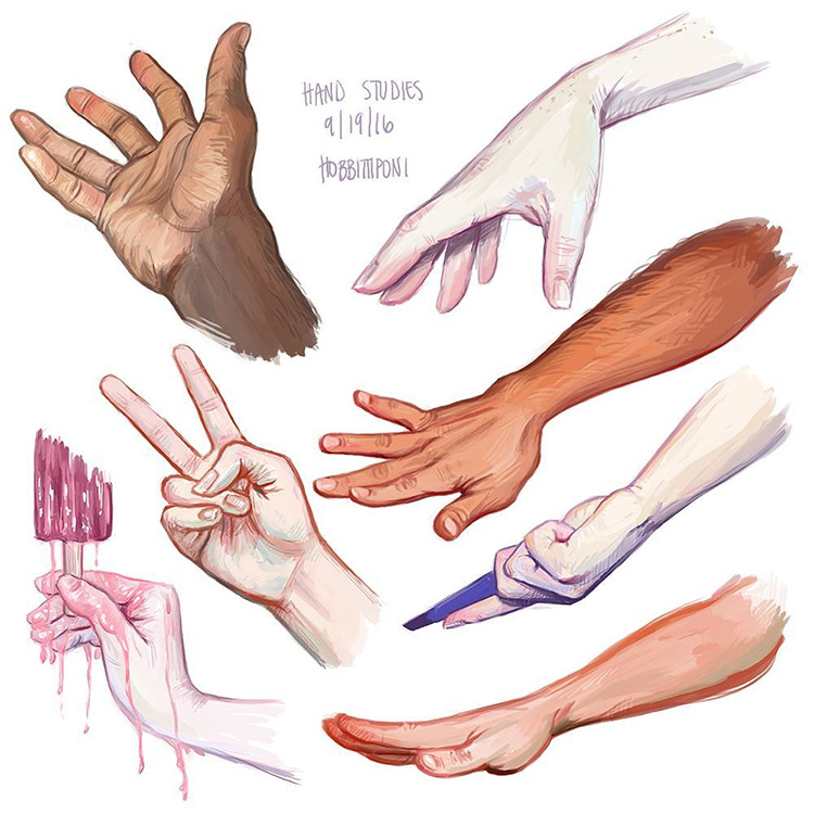 100 Drawings Of Hands Quick Sketches Hand Studies   83 Hobbittiponi 