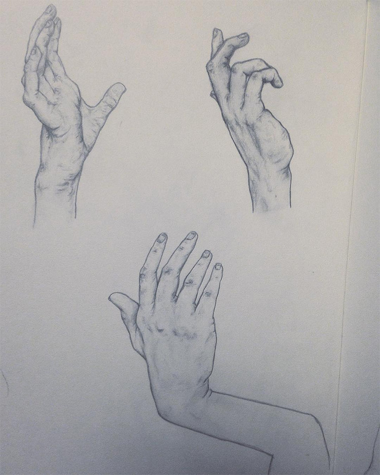 Simple How To Draw Hands Five Quick Sketches for Adult