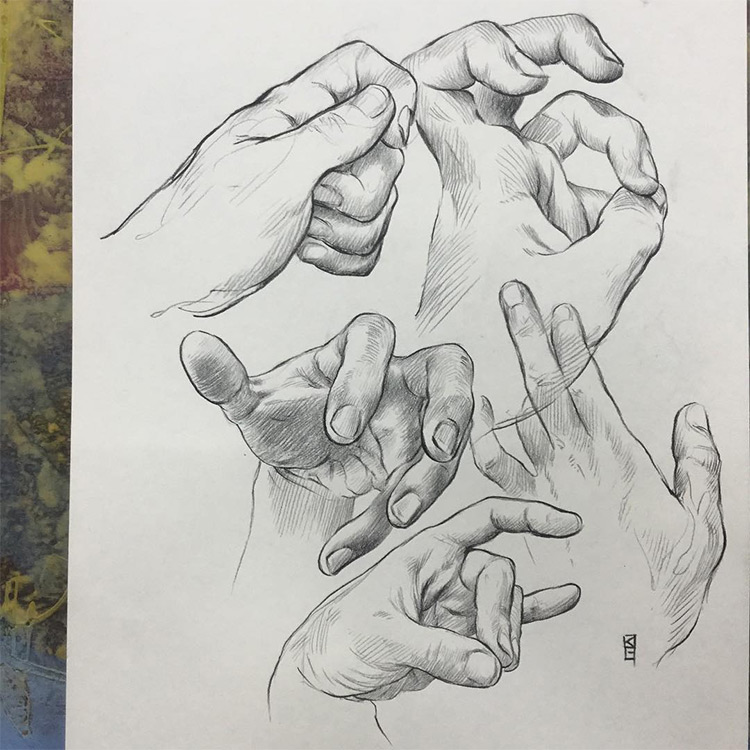 100+ Drawings Of Hands Quick Sketches & Hand Studies