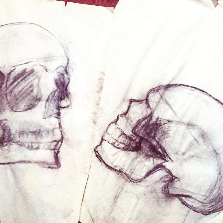 Quick skulls with pen