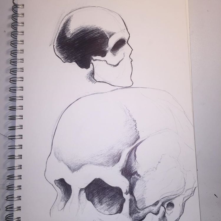 Dark skull shadows