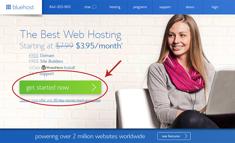 get started with bluehost