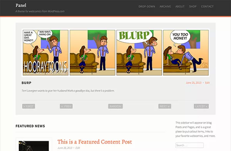 Webcomic Website Template