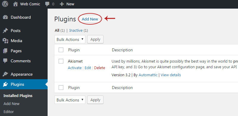 add new plugin button