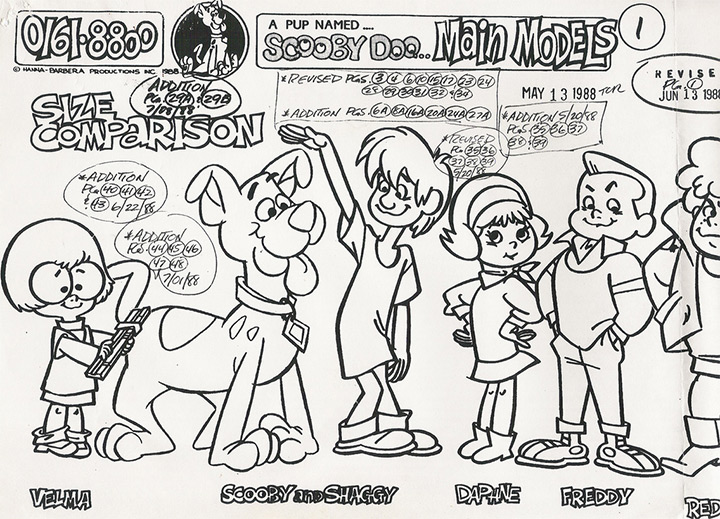 a pup named scooby doo model sheet