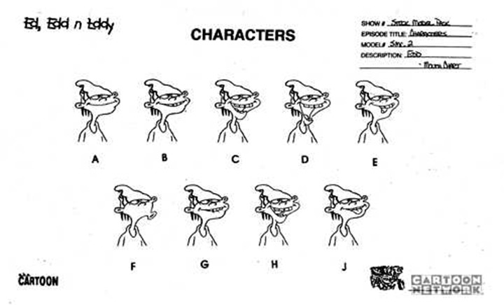 double d cartoon network model sheet