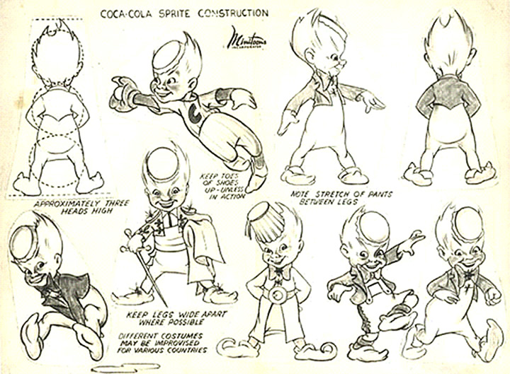 sprite coca cola animated model sheet